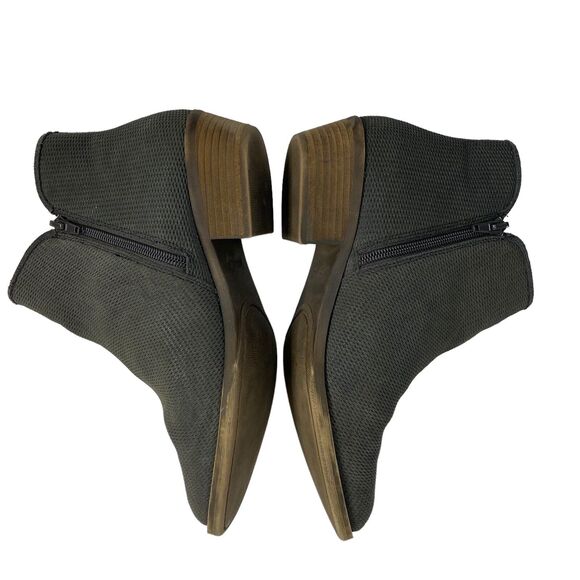 KENSIE Gerona Leather Perforated Dark Gray Booties Size 9 Womens Zipper - Picture 6 of 11